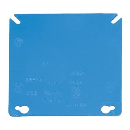 Abb Box Cover, Junction Box Type, 2 Gang, Non-Metallic, Blank Cover Type A400R-CAR